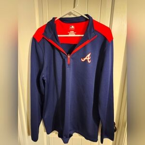 Atlanta Braves Blue and Red Pullover Genuine Merchandise Logo  Size: XL
